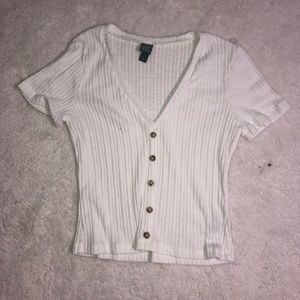 SOLD button up, v neck shirt